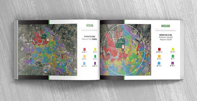 Diseño gráfico de carpeta de ventas con estudio de mercado