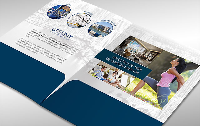 Ejemplo de folder institucional, folder corporativo