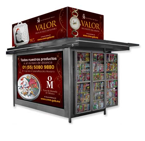 Diseño gráfico para kioskos urbanos